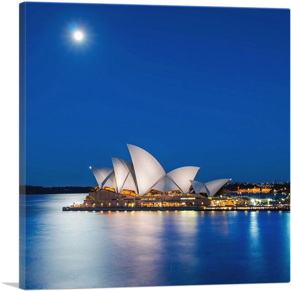 ARTCANVAS Sydney Opera House Australia Canvas Art Print - Size: 12" x 12" (0.75" Deep)