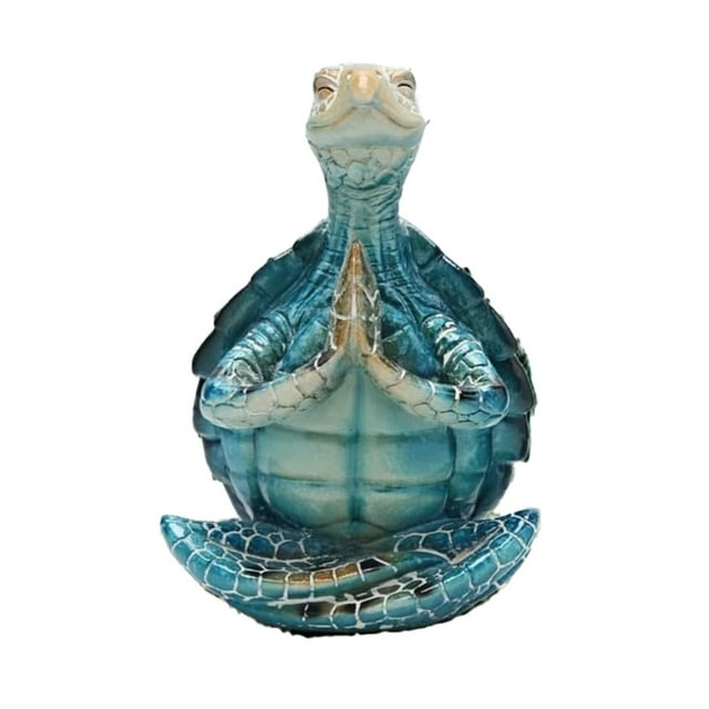 Uanit Sea Turtle Yoga Figurines Decoration Summer Meditating Sea Turtle Decor Spring Garden Turtle Crafts Turtle Yoga Figurines for Home Office Decoration Birthday Gifts for Mom, Grandma,Women