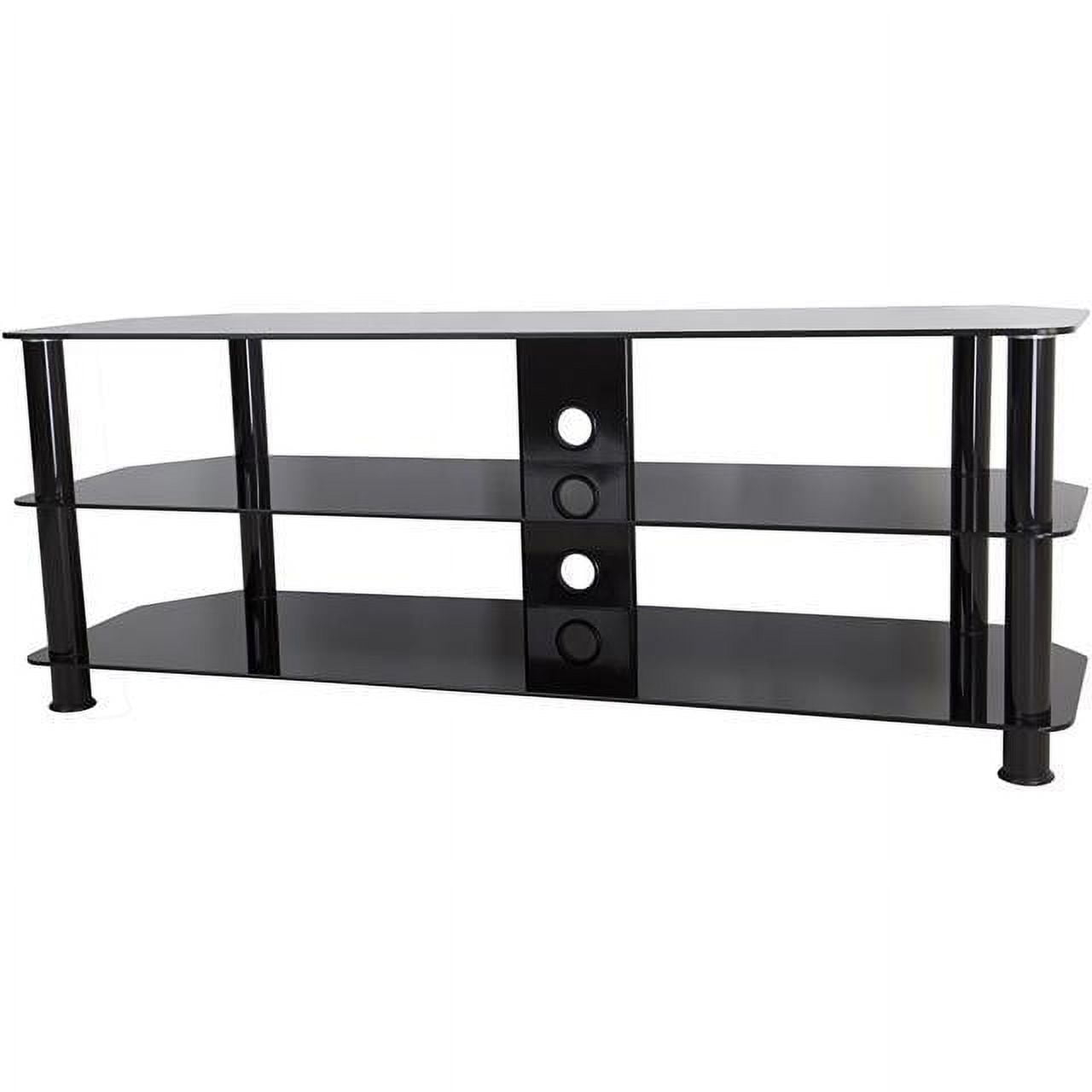 AVF Transitional Steel and Glass TV Stand for 39" to 60" TVs in Black