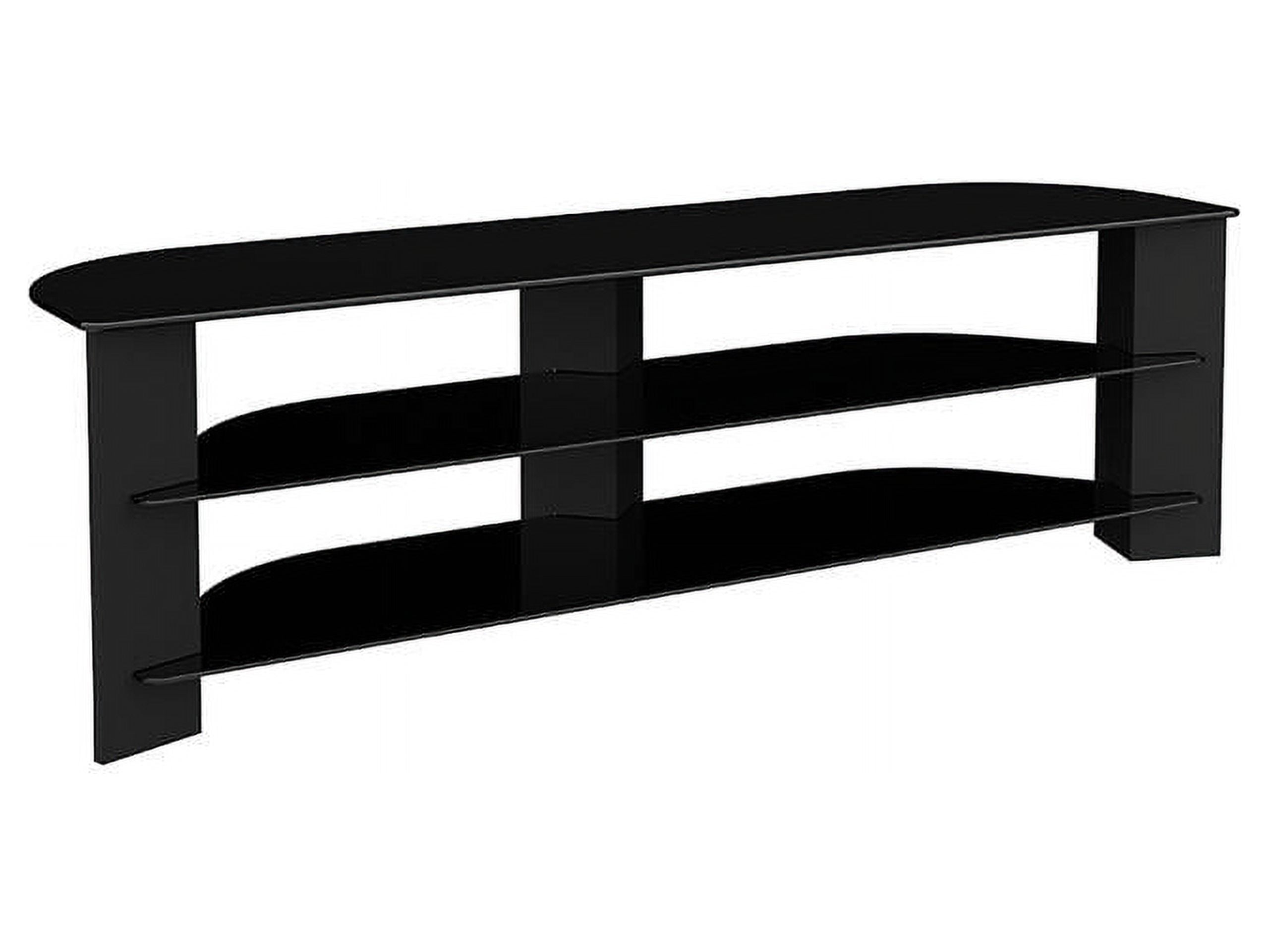 AVF Wood Glass Varano TV Stand with Glass Shelves for TVs 37" to 70" in Black