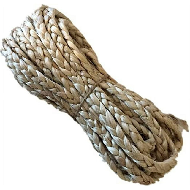 Aayu Hand Made Jute Braid Rope |3 Strand | 1/2" x 30 feet per Hank (Natural) Indian Jute, Jute Fiber, Jute Yarn Braided with Natural Fiber - Braided Jute, Natural Jute