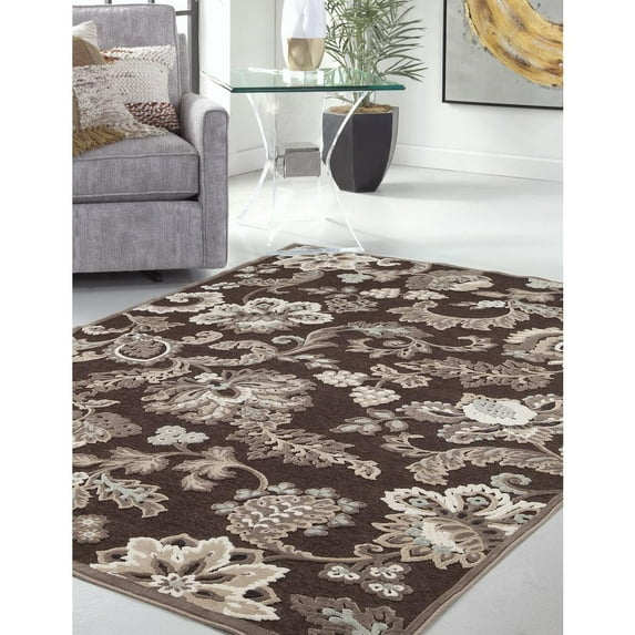 Abacasa Napa Arlington Black-Grey-Ivory 5x8 Area Rug