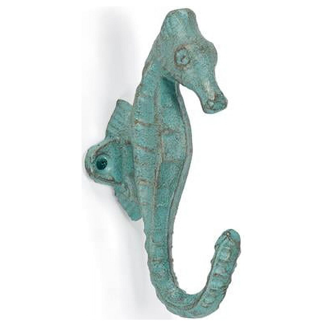 Abbott Collection AB-27-IRONAGE-274 5 in. Seahorse Wall Hook, Verdigris