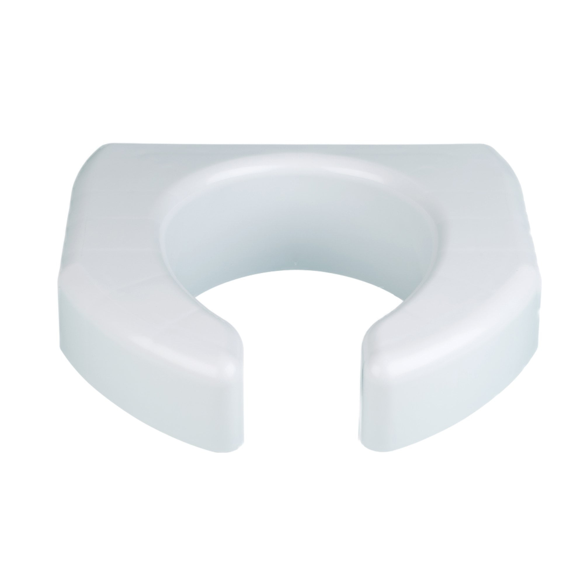Ableware Basic White Plastic Raised Toilet Seat 3" Height Up to 350 lbs