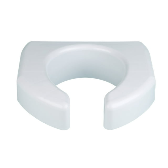 Ableware Basic White Plastic Raised Toilet Seat 3" Height Up to 350 lbs