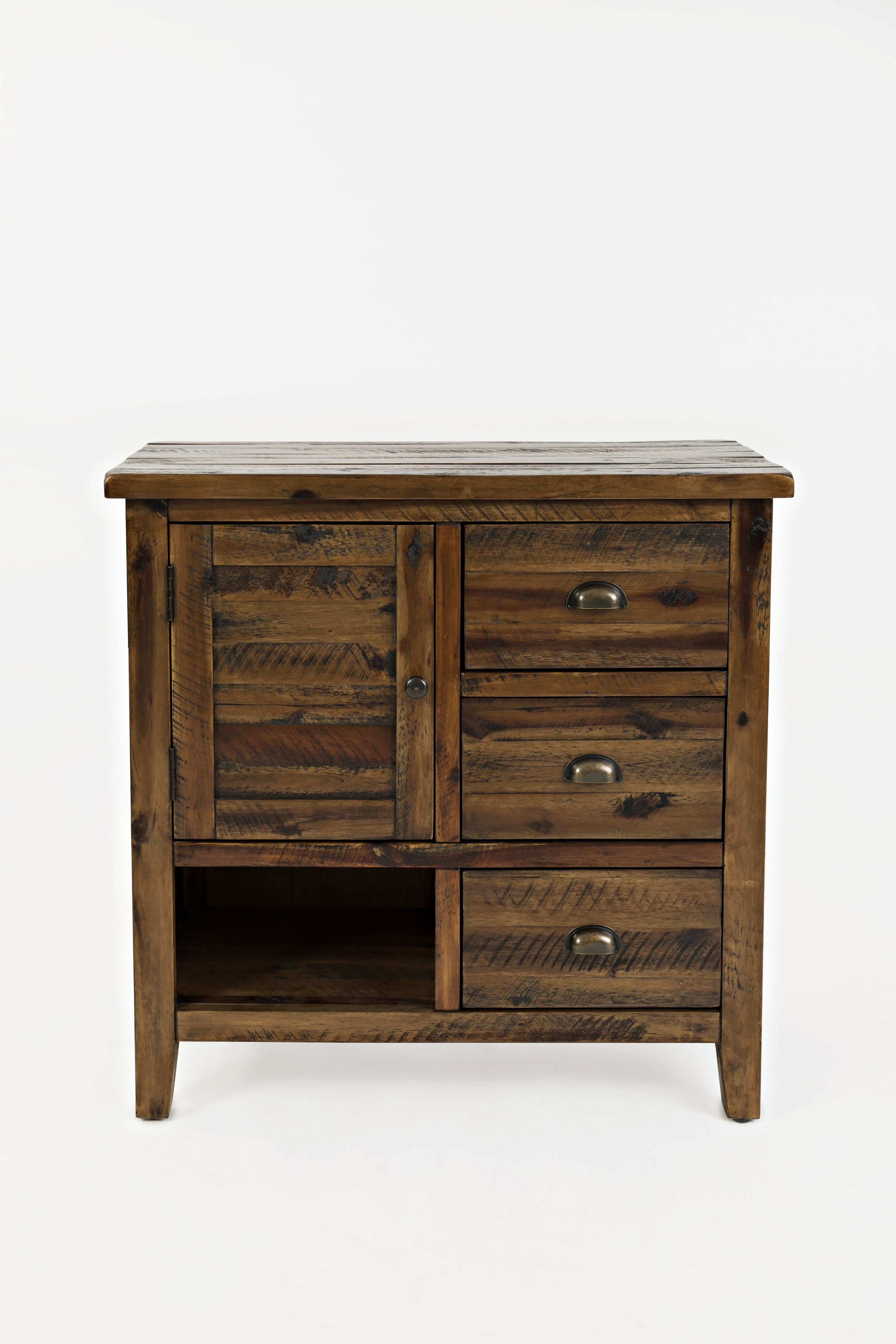 Jofran, Artisan's Craft Rustic Farmhouse Distressed Solid Wood Accent Chest