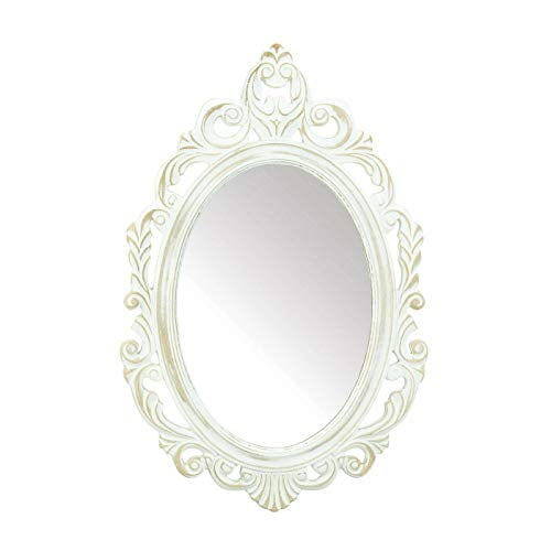 Accent Plus Antiqued White Wall Mirror 15.5x23.5x0.5