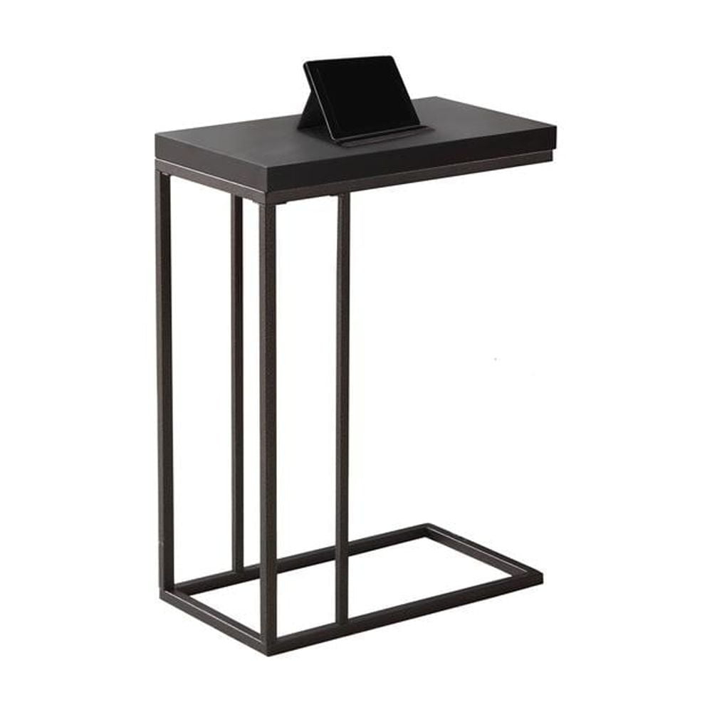 Accent Table - Cappuccino - Bronze Metal