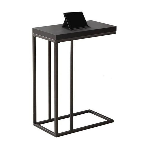 Accent Table - Cappuccino - Bronze Metal