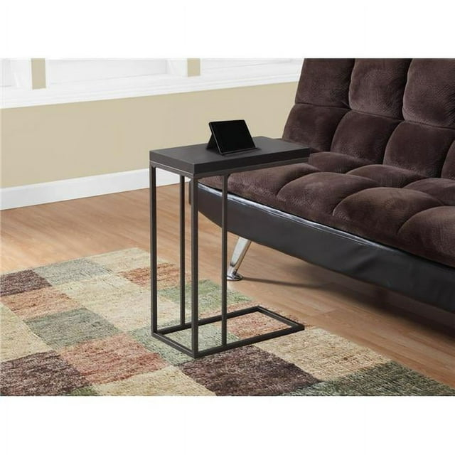 Accent Table - Cappuccino - Bronze Metal