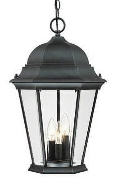 5226BK-Acclaim Lighting-Richmond - Three Light Outdoor Hanging Lantern - 12.5 Inches Wide by 19.5 Inches High-Matte Black Finish-Clear Beveled Glass