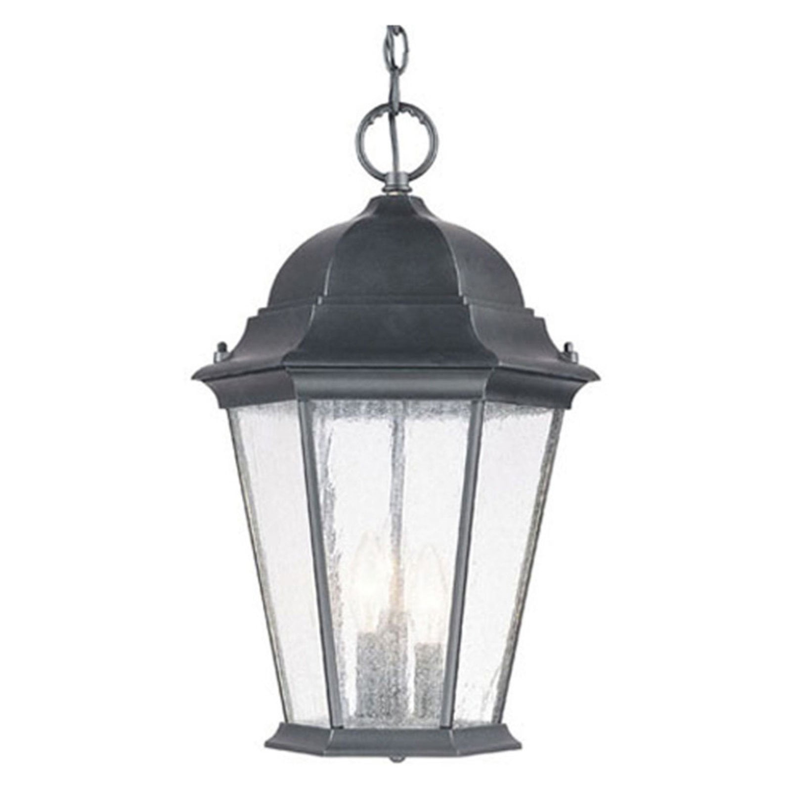 5226BK-Acclaim Lighting-Richmond - Three Light Outdoor Hanging Lantern - 12.5 Inches Wide by 19.5 Inches High-Matte Black Finish-Clear Beveled Glass