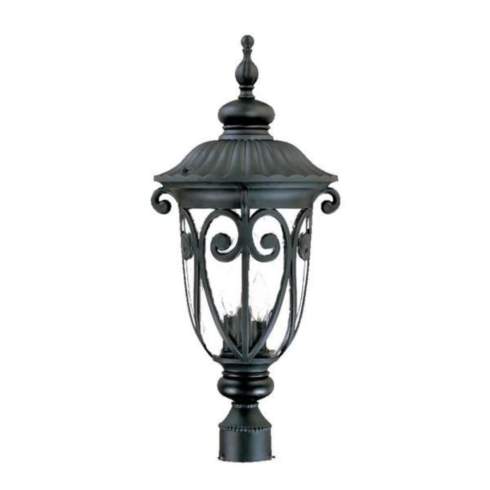 Acclaim Lighting 2127 Naples 3 Light 25.75" Height Post Light - Black