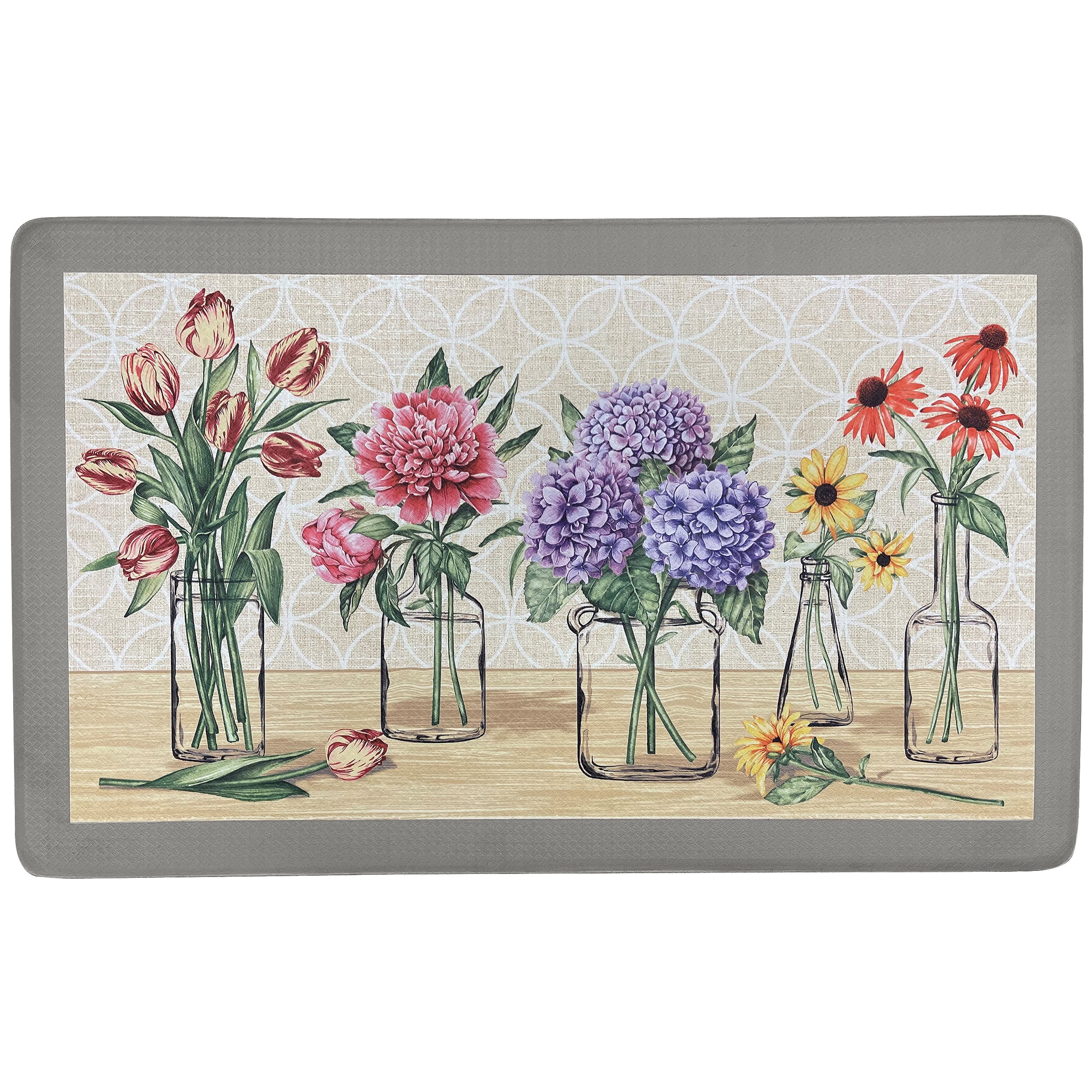 Achim Anti Fatigue Mat 18x30 - Garden Blooms, Multi-Color