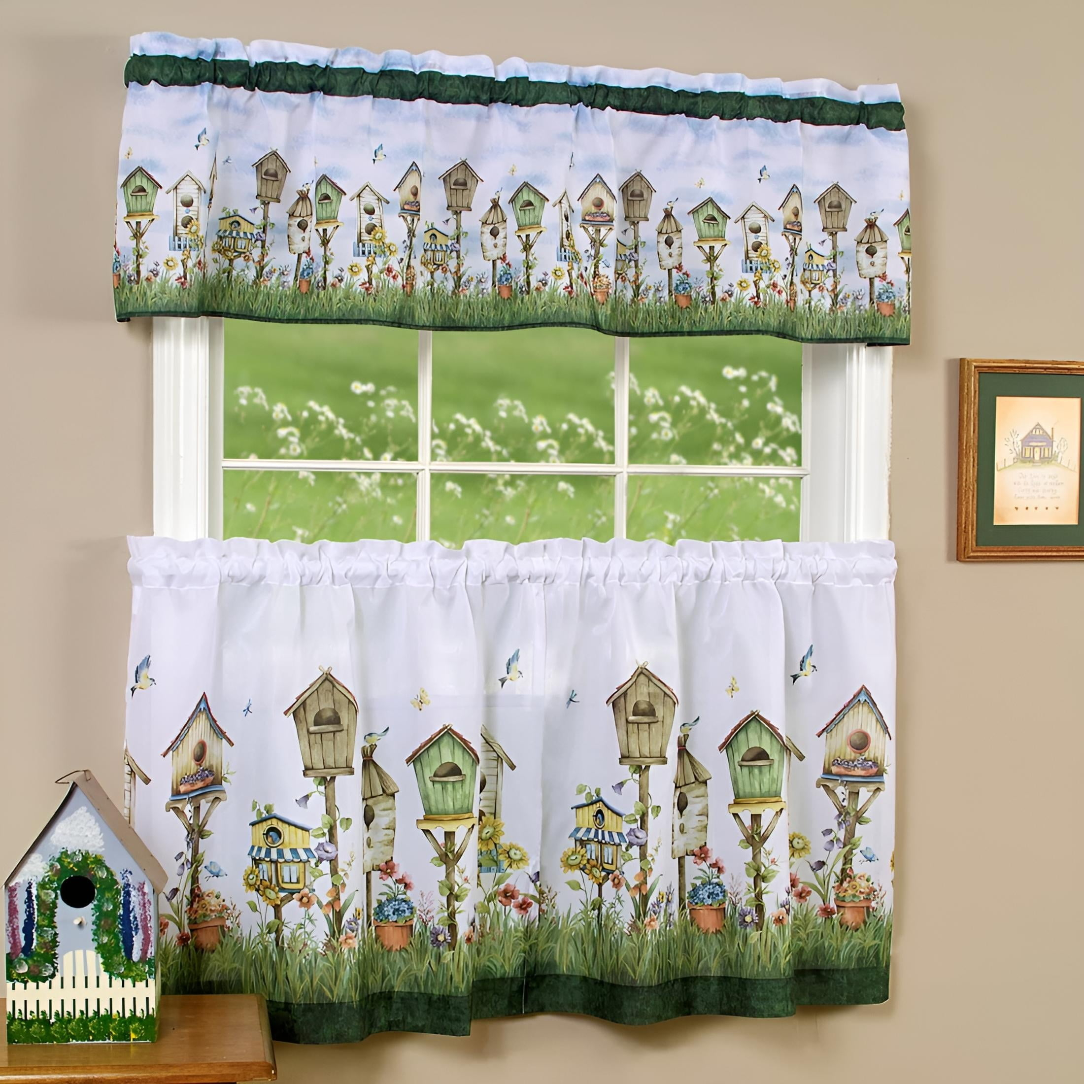 Achim Kitchen Curtain And Valance Set, Home Sweet Home