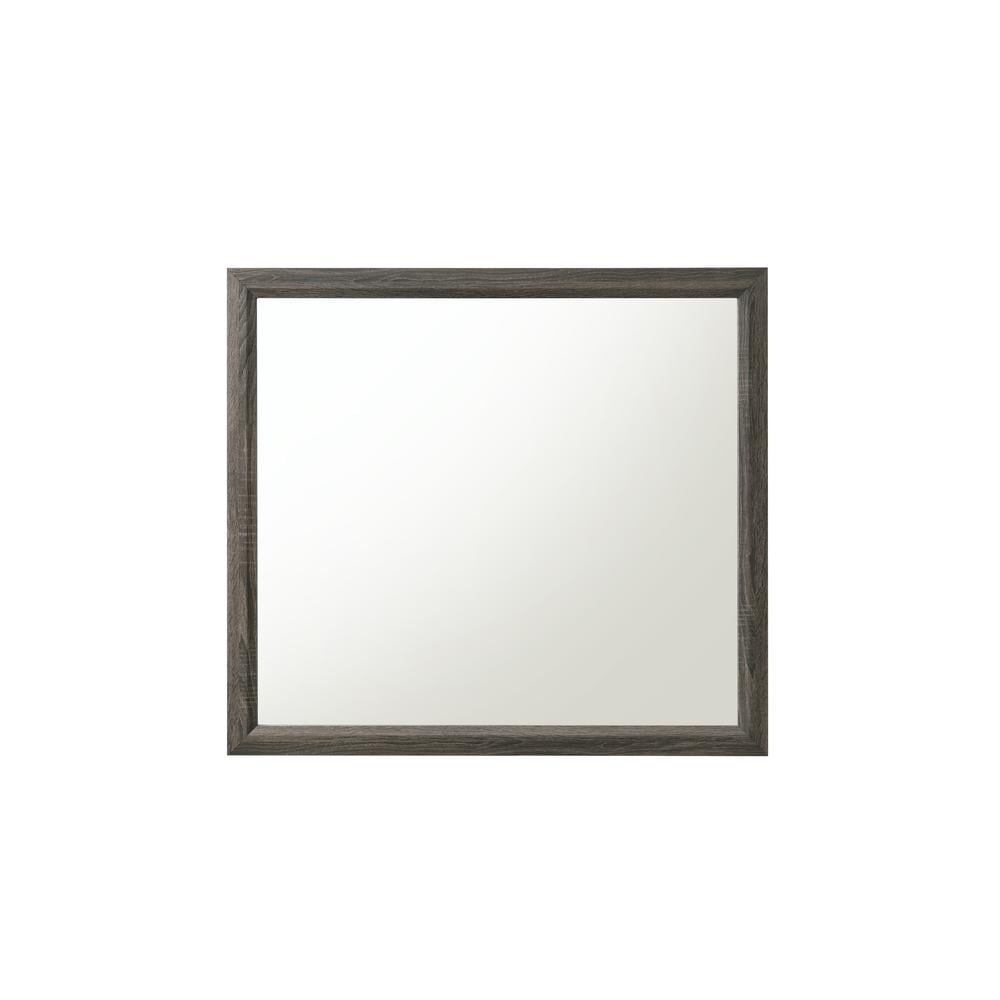 Acme Furniture Valdemar Mirror, Weathered Gray (27054)