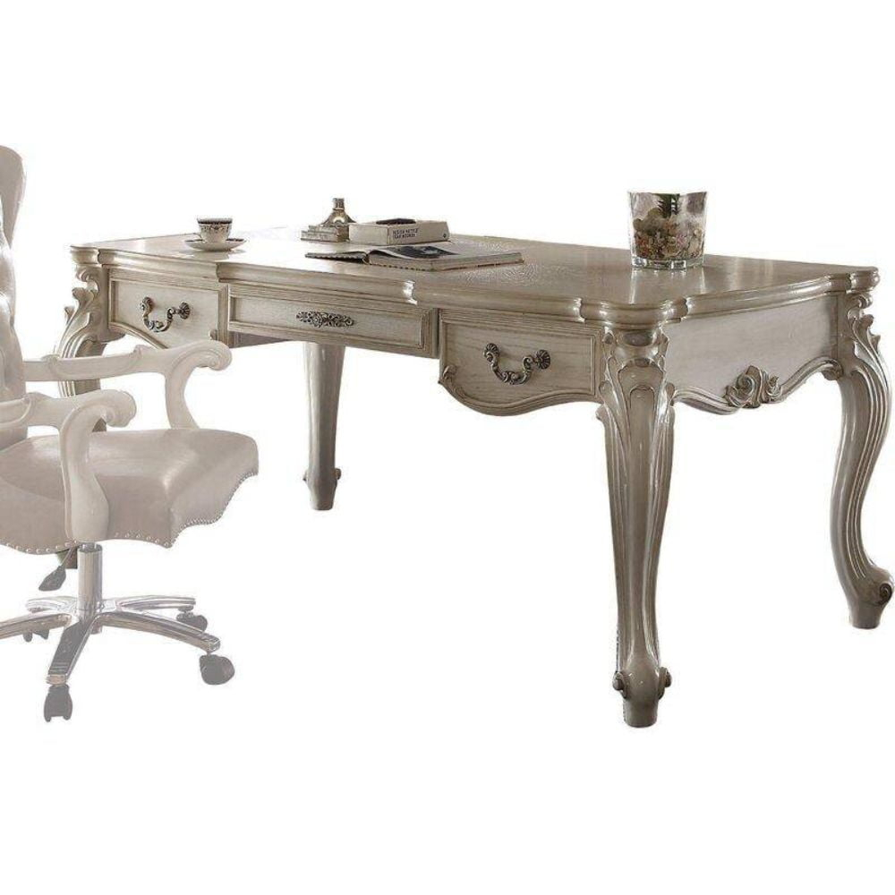 Acme Versailles Executive Desk, Bone White