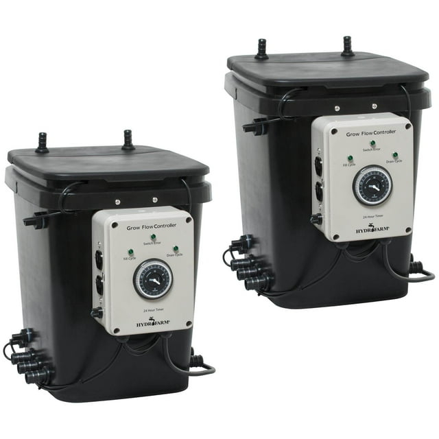 Active Aqua (2) Hydrofarm Grow Flow Ebb & Gro Controller Units w/2 Pumps| GFO7CB