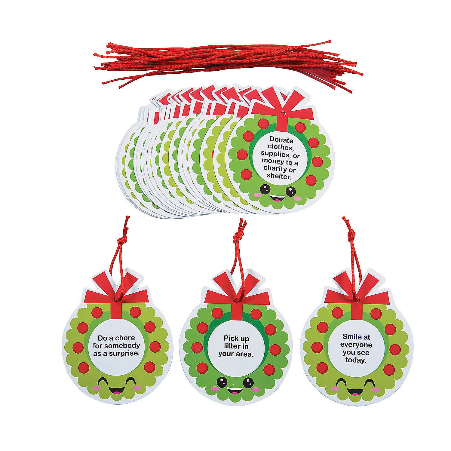 Adornos Navideños de Hechos de Bondad, Papelería, Navidad, 24 Piezas