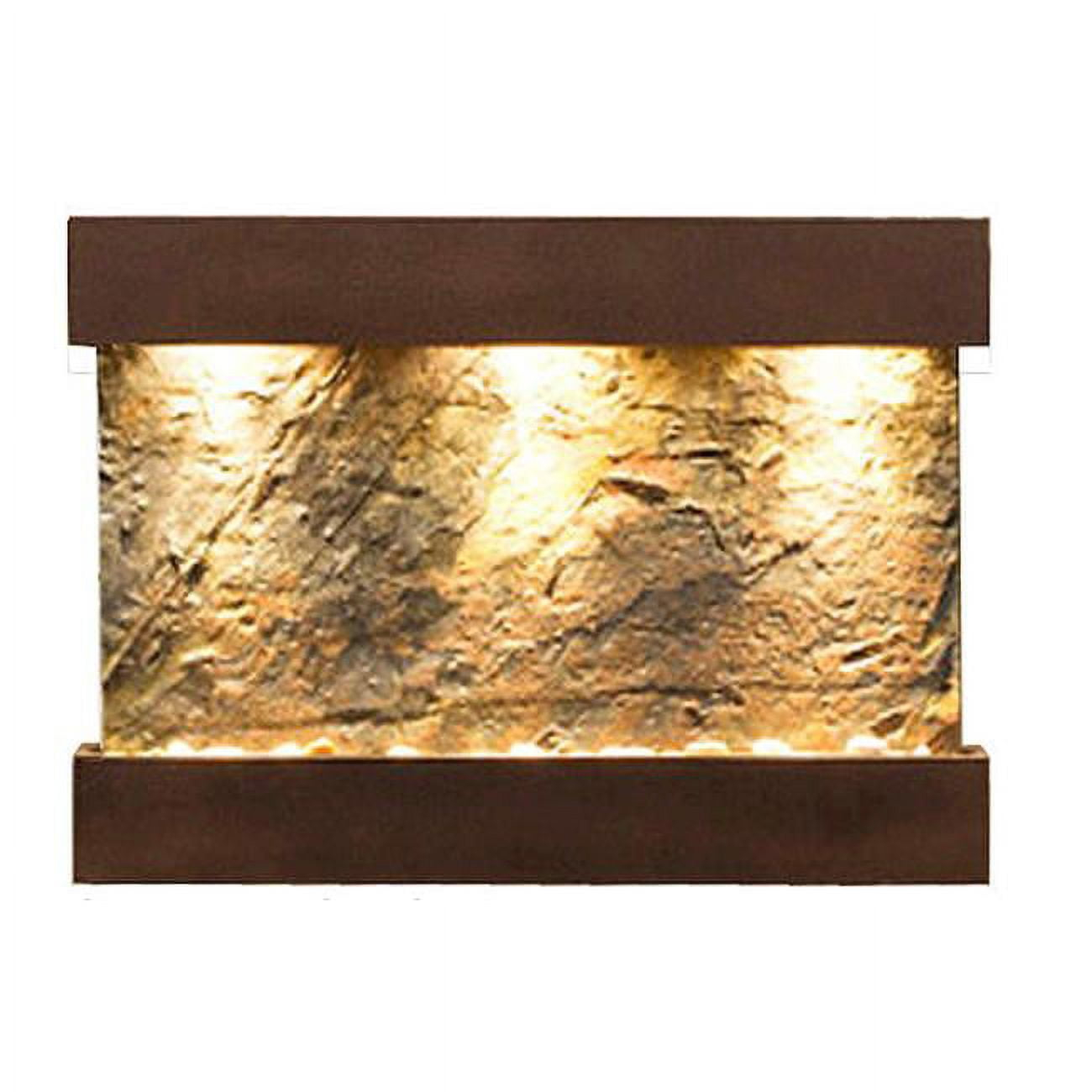 Adagio  Reflection Creek Wall Fountain - Green Natural Slate - Small Horizontal Model