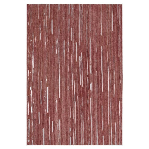 Addison Rugs Addison Dazzle Modern Hand Spun Wool and Metallic Area Rug Sangria 5'X7'6" 5' x 8'