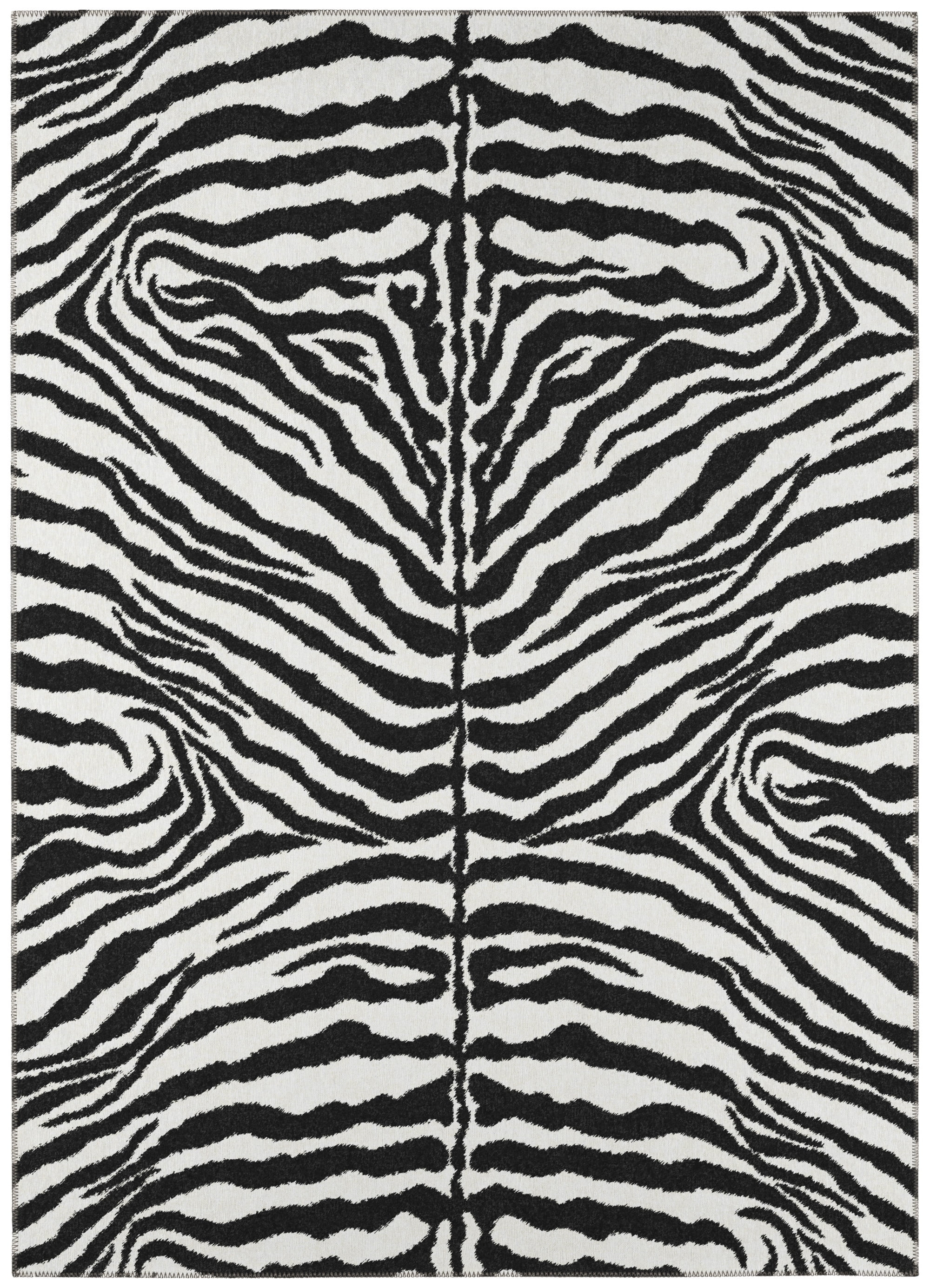 Addison Rugs Addison Indoor/ Outdoor Safari Zebra Animal Print Washable Area Rug 3' x 5' - Pearl