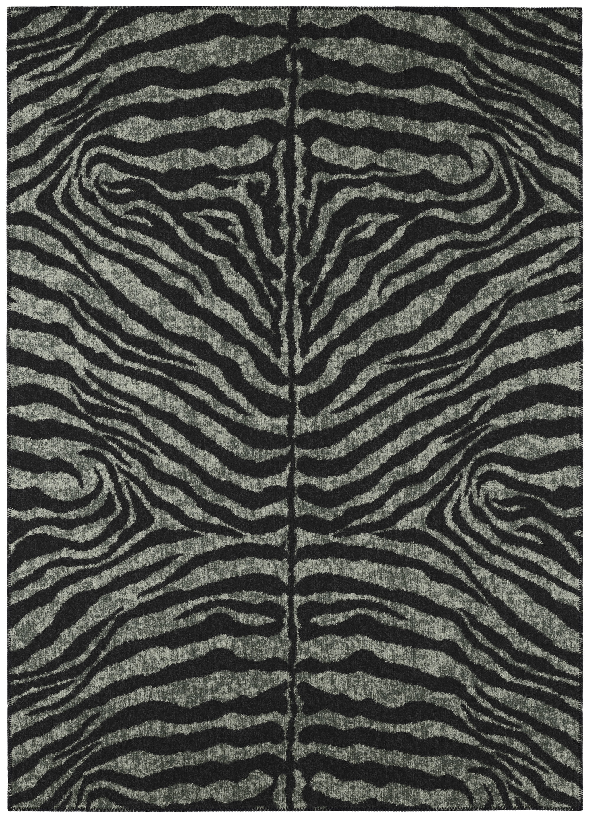 Addison Rugs Addison Indoor/ Outdoor Safari Zebra Animal Print Washable Area Rug 3' x 5' - Shadow
