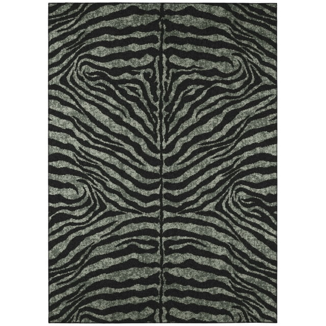 Addison Rugs Addison Indoor/ Outdoor Safari Zebra Animal Print Washable Area Rug 3' x 5' - Shadow