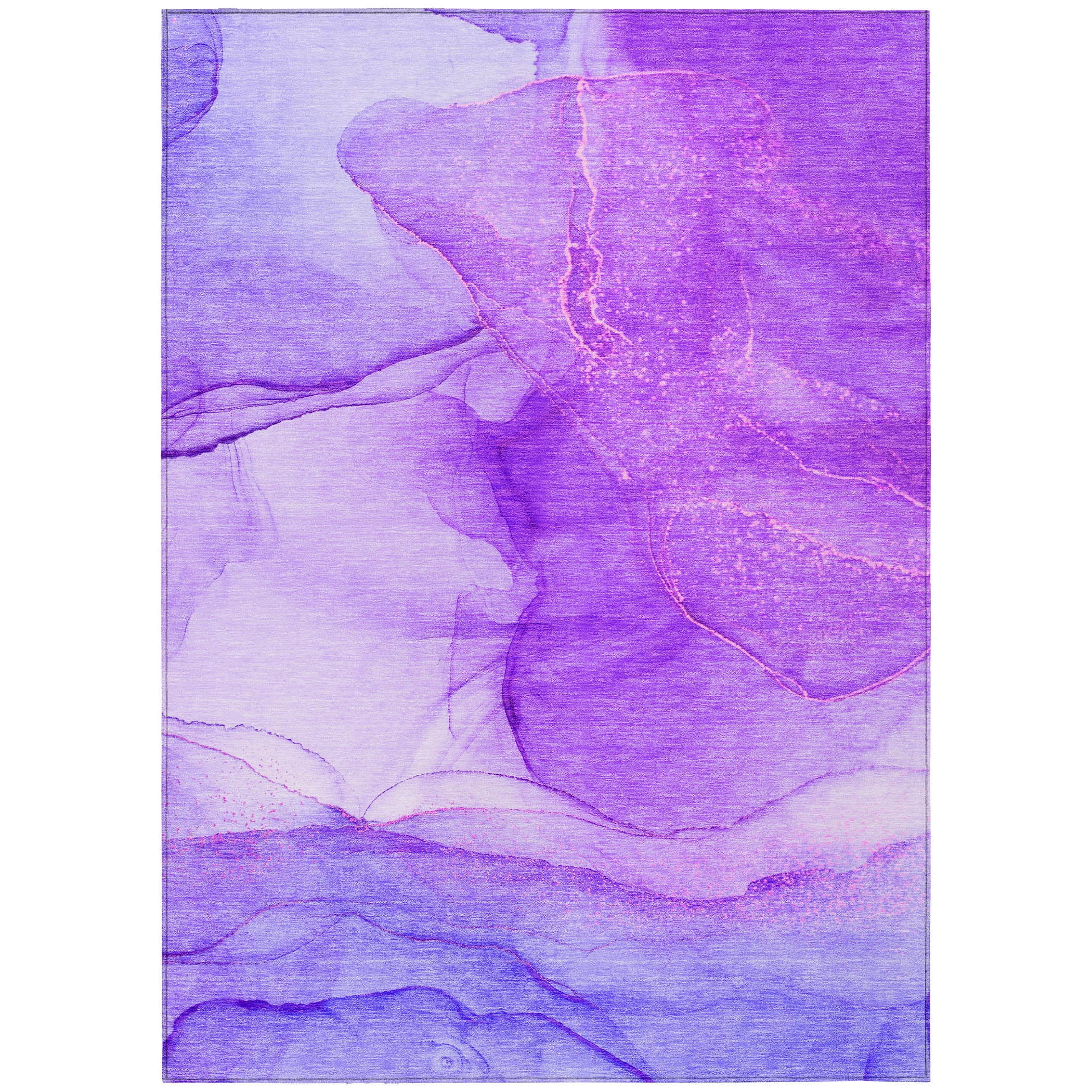 Addison Rugs Chantille Indoor/Outdoor Transitional Watercolors Purple Washable Rectangle Rug, 2'6" x 3'10"