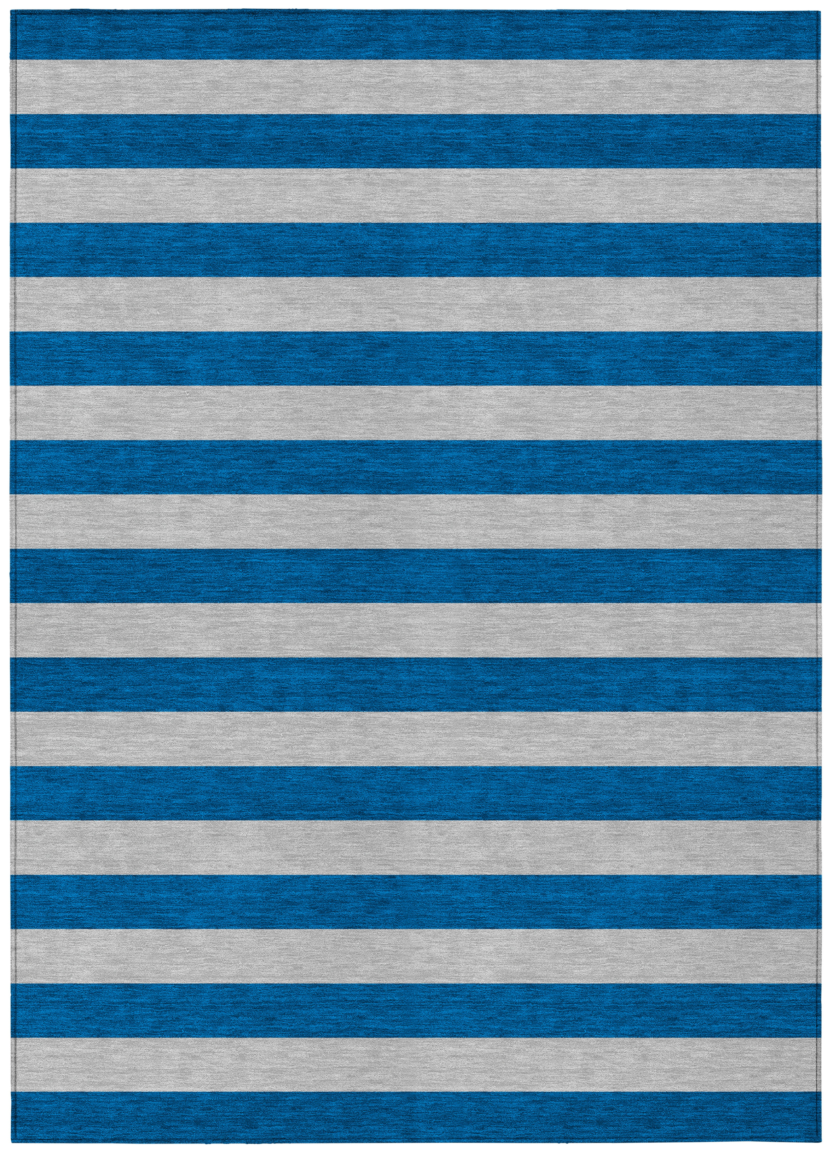 Addison Rugs Chantille Indoor/Outdoor Transitional Stripes Blue Washable Rectangle Rug, 2'6" x 3'10"
