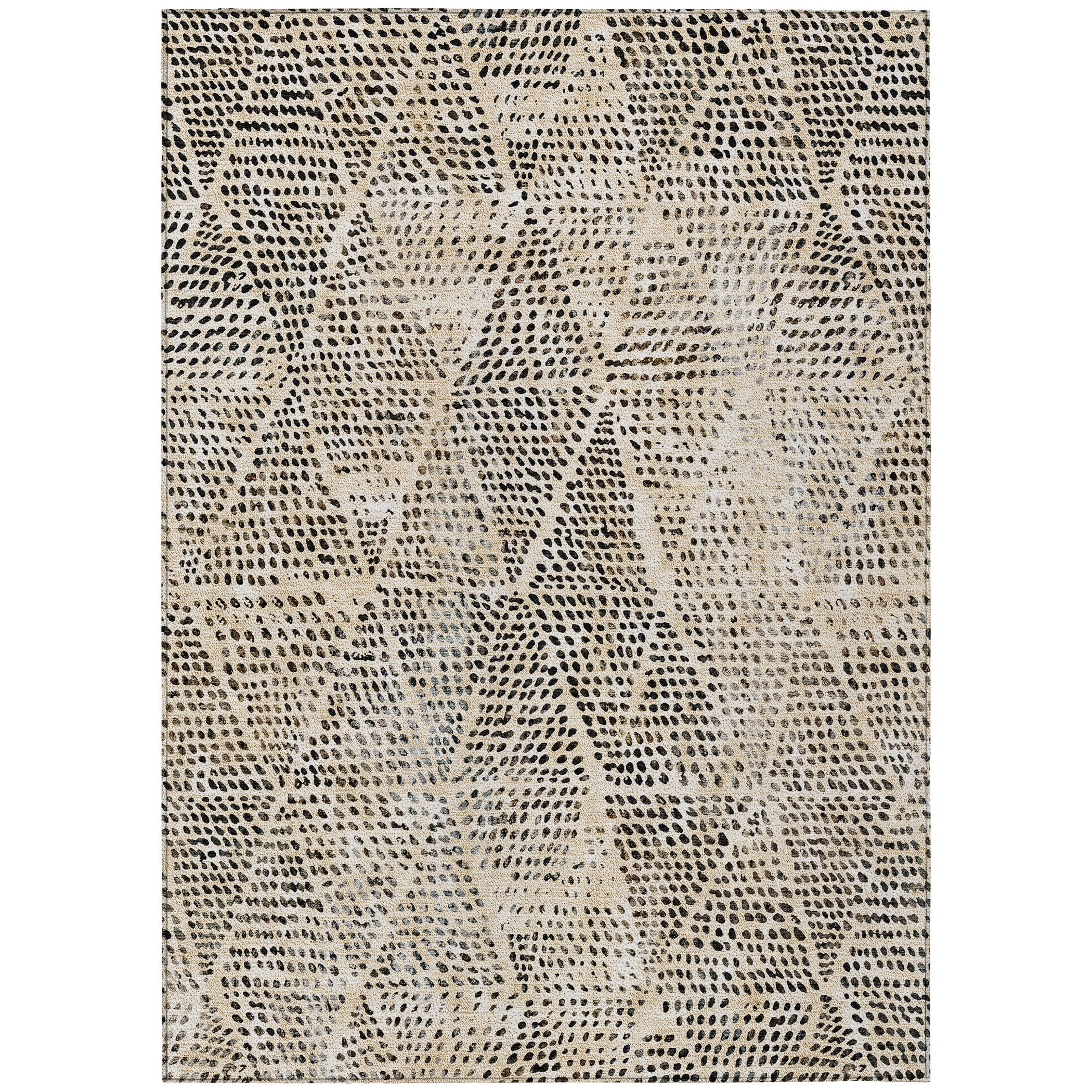 Addison Rugs Chantille Indoor/Outdoor Transitional Diamond Beige Washable Rectangle Rug, 10' x 14'