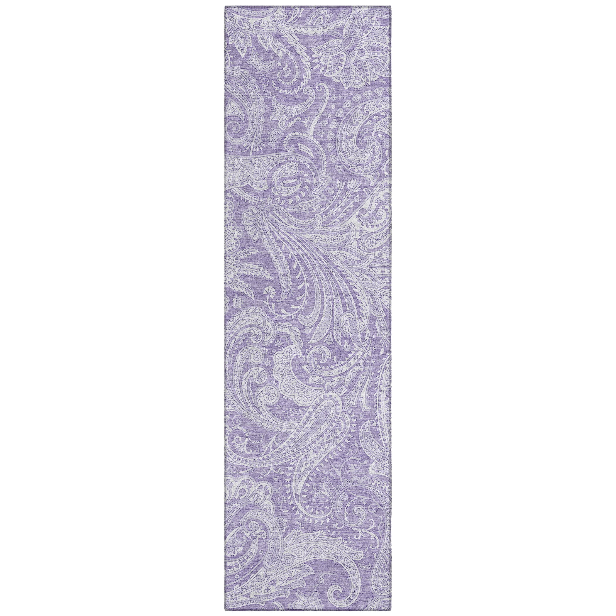 Addison Rugs Chantille Indoor/Outdoor Transitional Paisley Lavender Washable Runner Rug, 2'3" x 7'6"