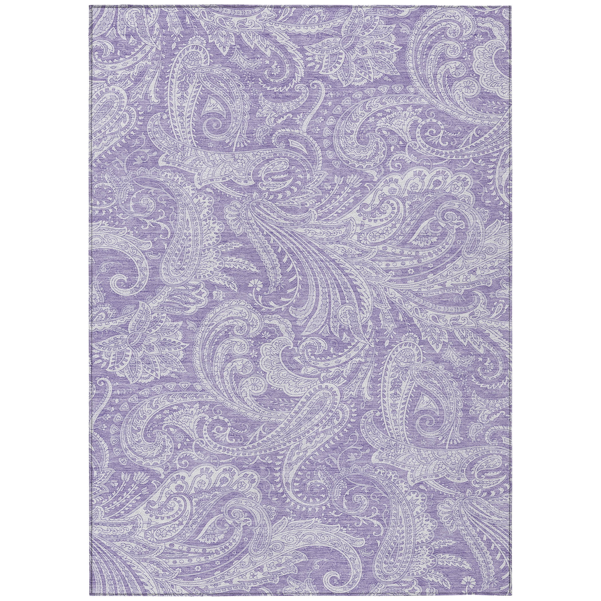 Addison Rugs Chantille Indoor/Outdoor Transitional Paisley Lavender Washable Rectangle Rug, 2'6" x 3'10"
