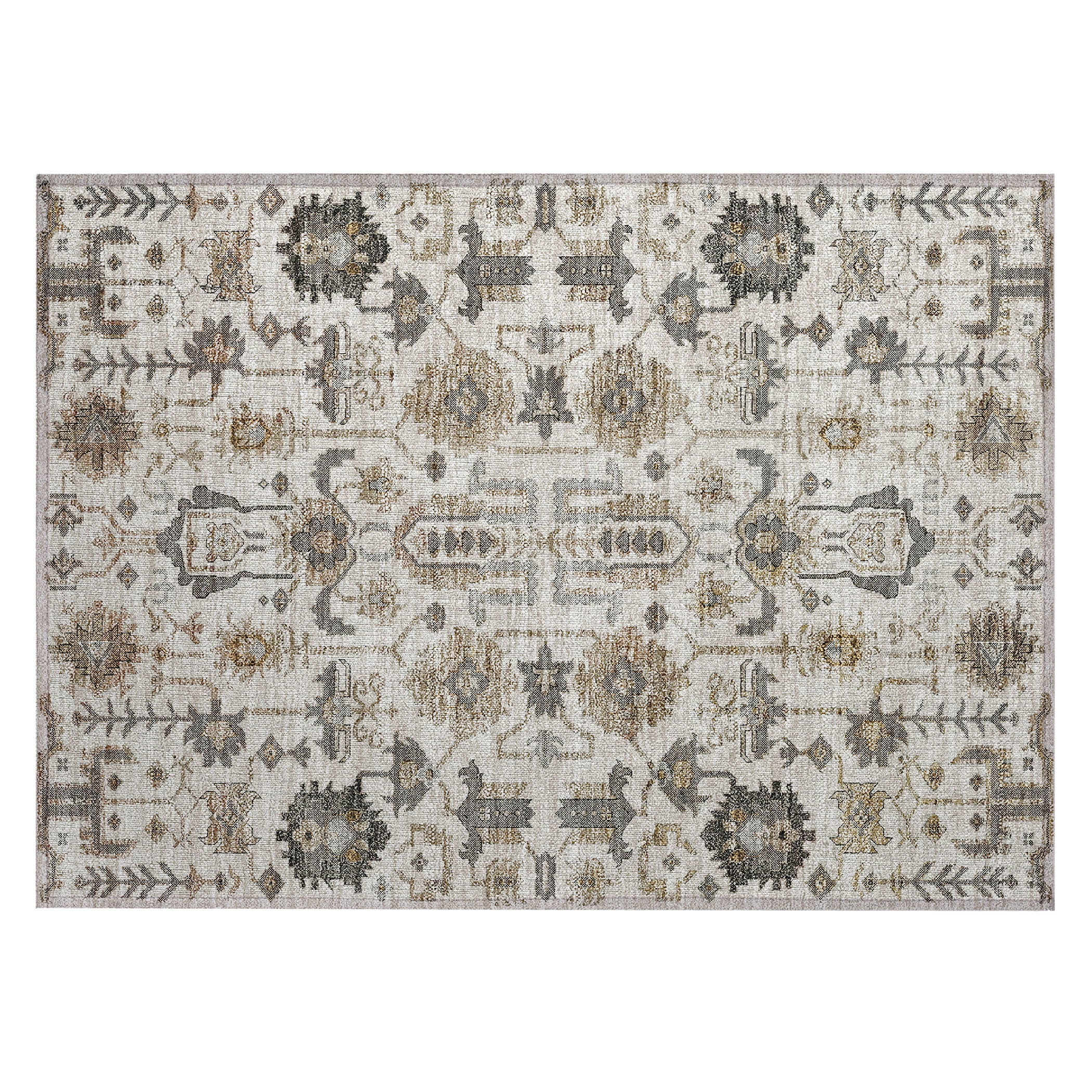 Addison Rugs Chantille Indoor/Outdoor Traditional Oriental Ivory Washable Rectangle Rug, 1'8" x 2'6"