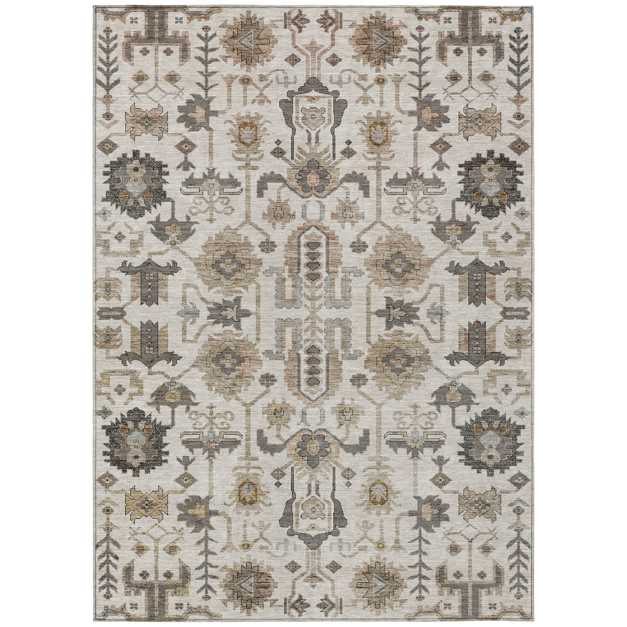Addison Rugs Chantille Indoor/Outdoor Traditional Oriental Ivory Washable Rectangle Rug, 2'6" x 3'10"