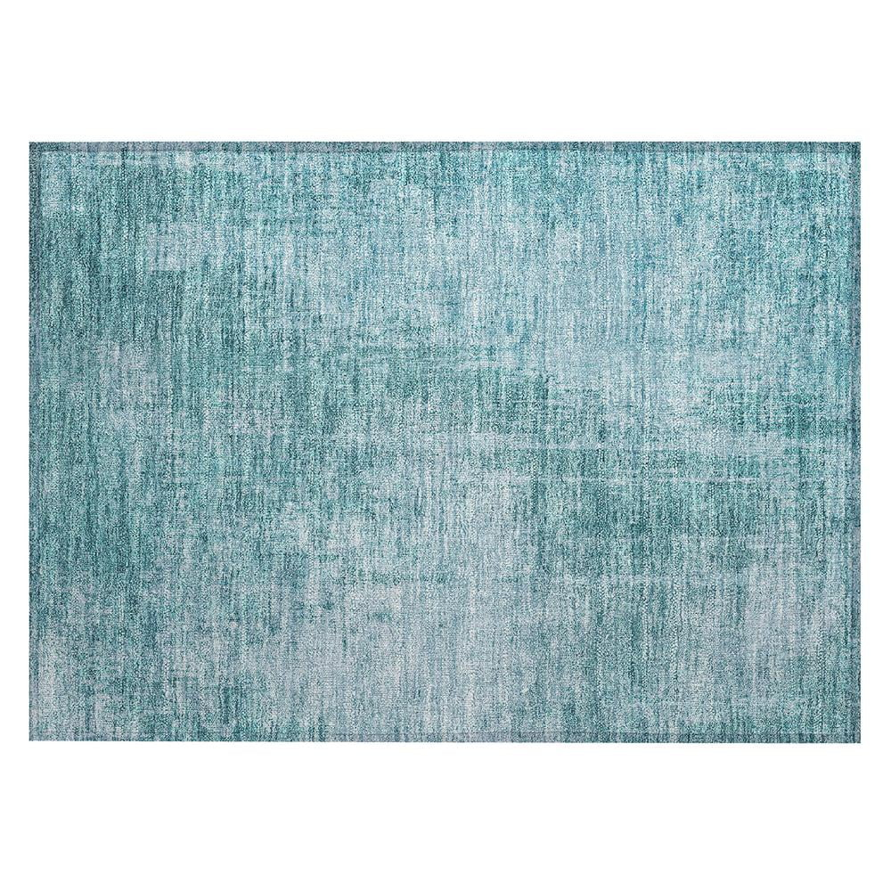 Addison Rugs Machine Washable Indoor/ Outdoor Chantille Abstract Ombre Rug Aqua - 1'8" x 2'6"