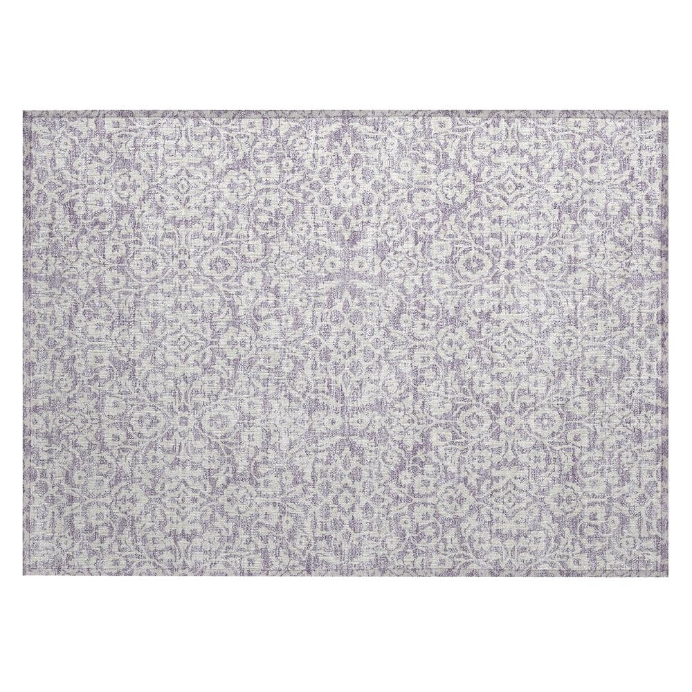 Addison Rugs Chantille Indoor/Outdoor Traditional Damask Lavender Washable Rectangle Rug, 1'8" x 2'6"