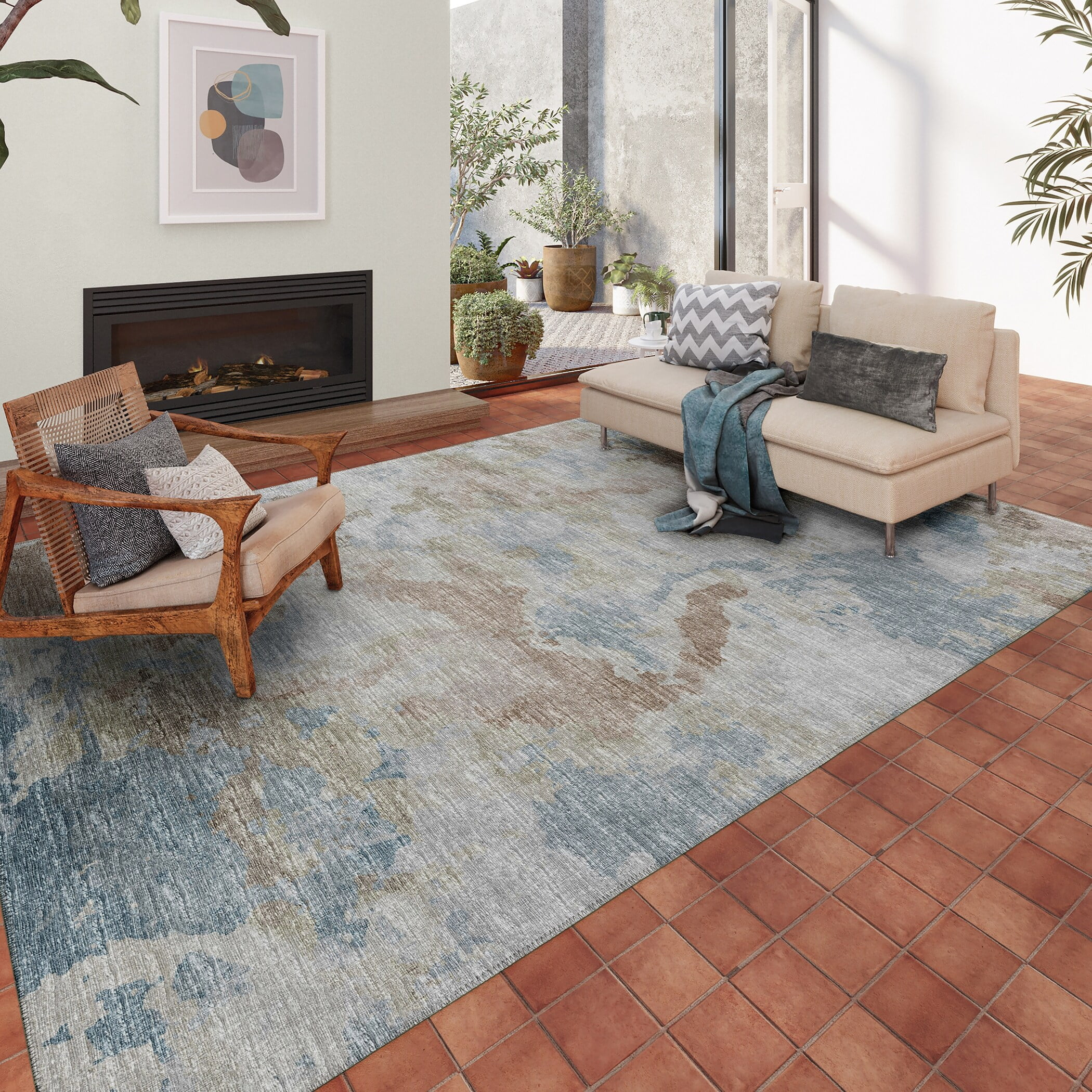 Addison Rugs Indoor/Outdoor Accord AAC32 Moody Washable 3' x 5' Rug