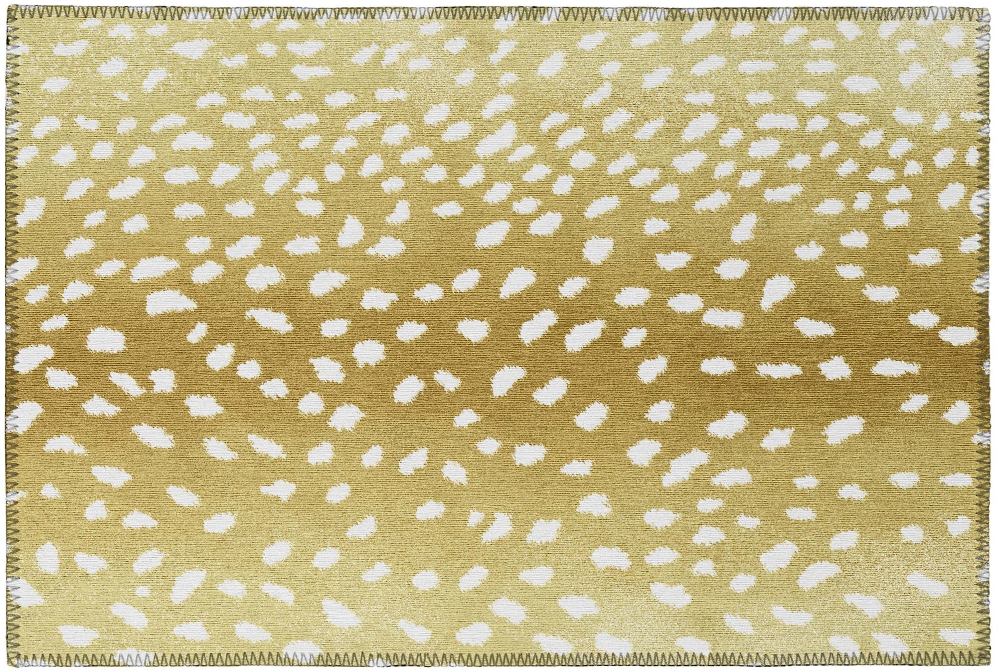 Addison Rugs Indoor/ Outdoor Addison Safari Gazelle Animal Print Washable Area Rug 1'8" x 2'6" - Gilded