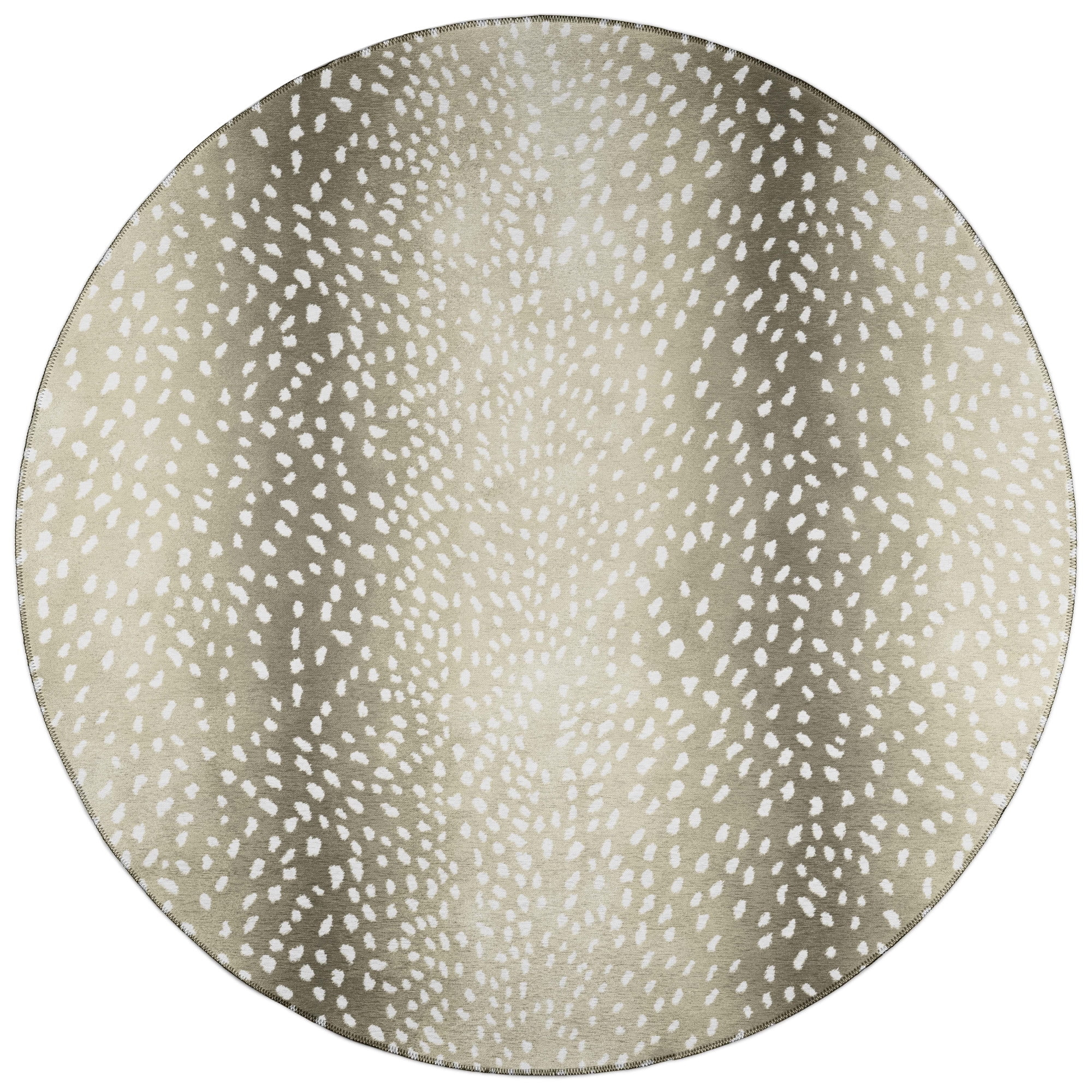 Addison Rugs Indoor/ Outdoor Addison Safari Gazelle Animal Print Washable Area Rug 8' x 8' - Fawn