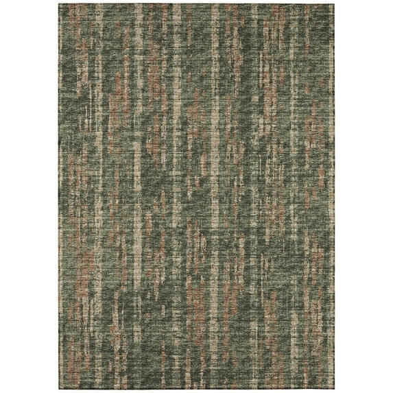 Addison Rugs Indoor/Outdoor Rylee Modern Stripes Washable Rug 8' x 10' - Green