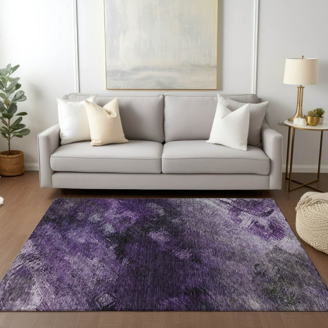 Addison Rugs Chantille Indoor/Outdoor Transitional Modern Purple Washable Rectangle Rug, 3' x 5'