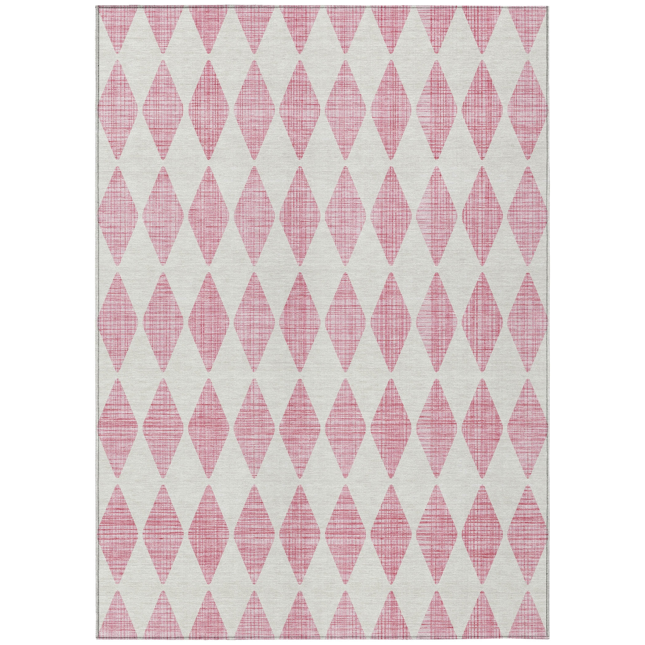 Addison Rugs Machine Washable Indoor/ Outdoor Chantille Diamonds Rug Pink - 8' x 10'