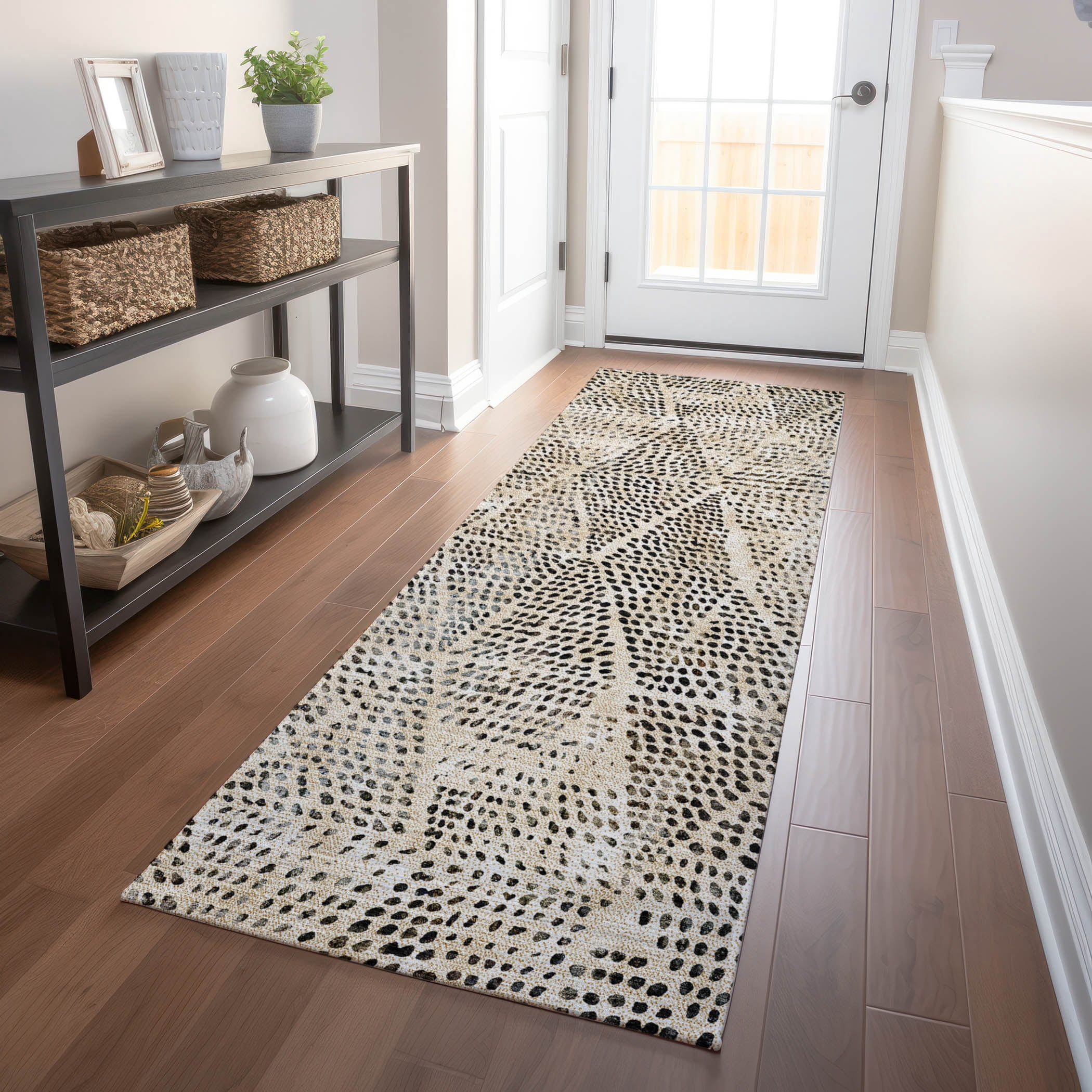 Addison Rugs Chantille Indoor/Outdoor Transitional Diamond Beige Washable Runner Rug, 2'3" x 7'6"