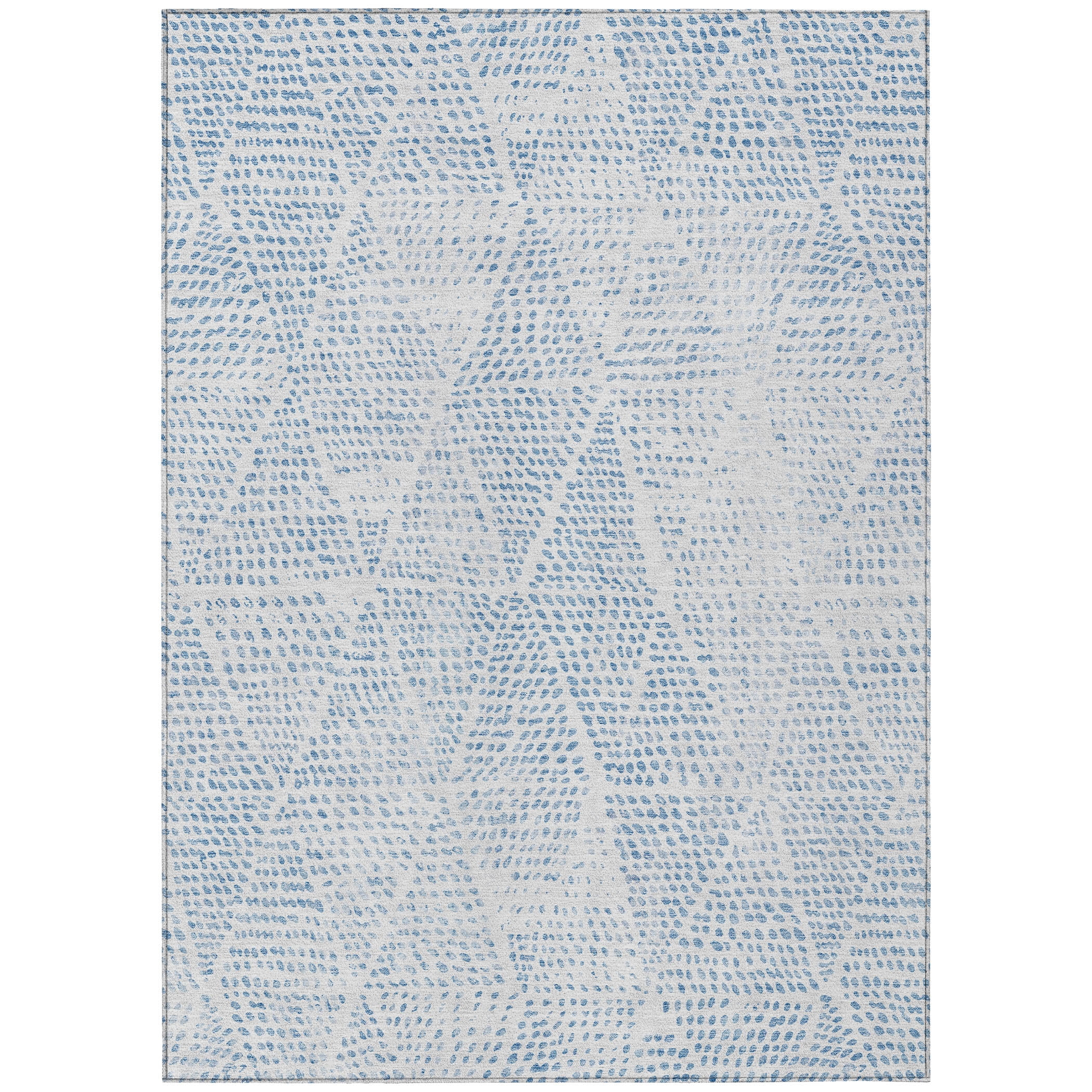 Addison Rugs Chantille Indoor/Outdoor Transitional Diamond Denim Washable Rectangle Rug, 8' x 10'