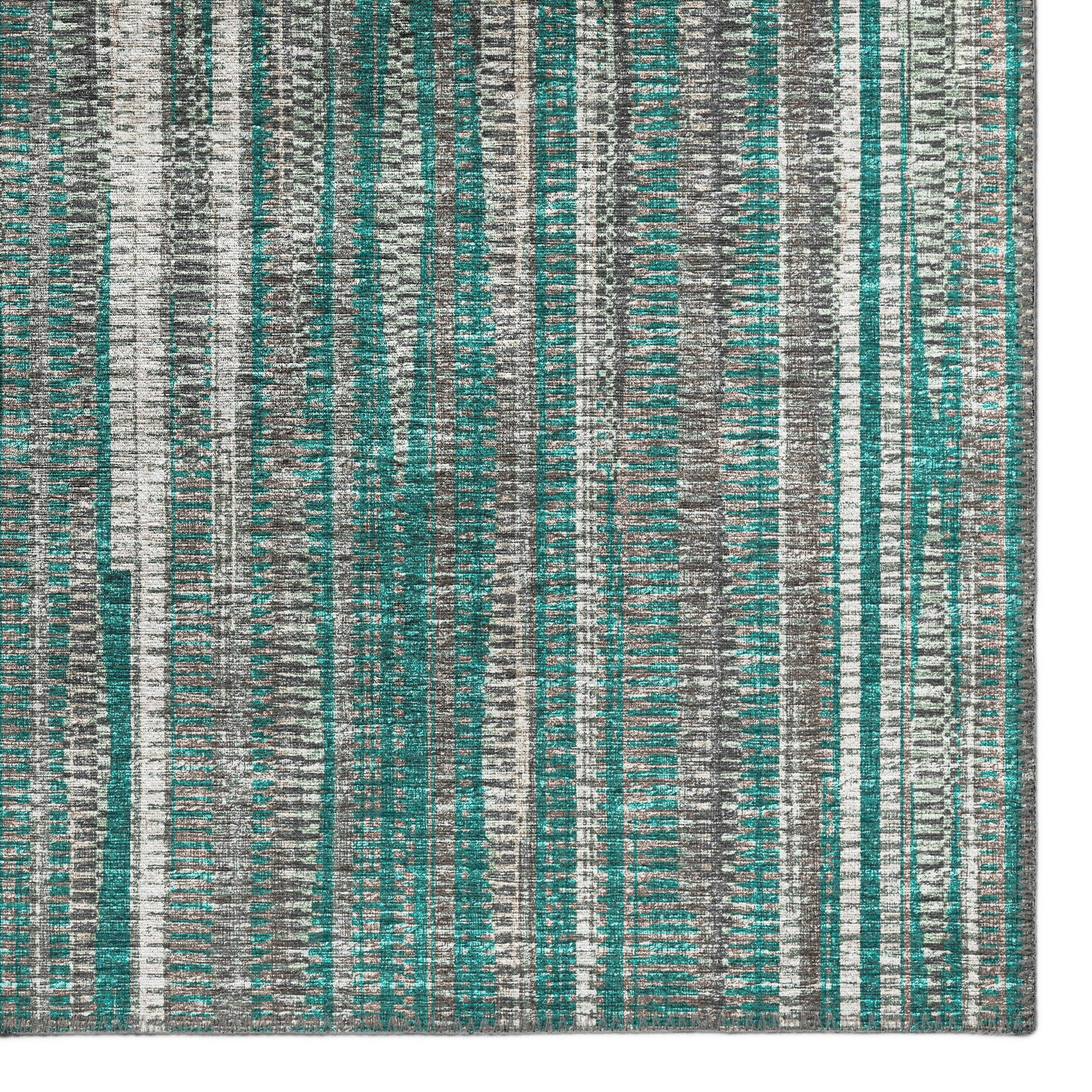 Addison Rugs Waverly Peacock Contemporary Striped 8' x 8' Round Rug Peacock AWA31
