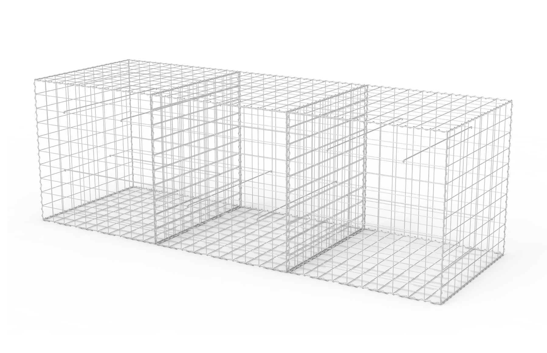 AdirPro Heavy Gauge Welded Gabion Basket, 3 Cubic Feet, 3 pack