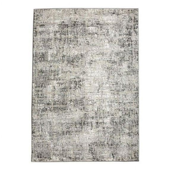 Livigno 1241 Transitional Striated Grey 5x8 Area Rug
