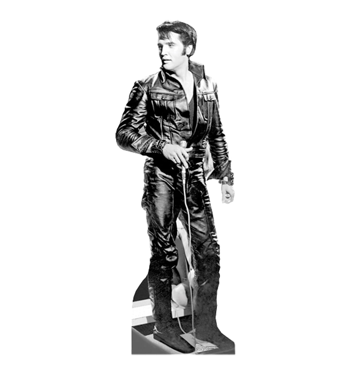 Elvis Presley in Black Leather Life-Size Cardboard Stand-Up