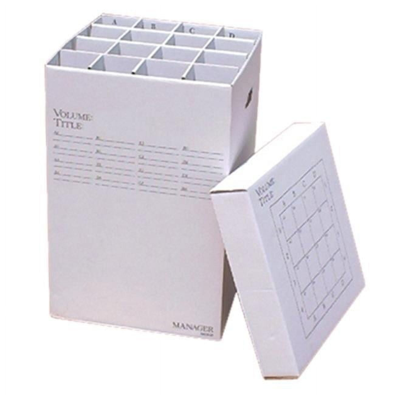 Advanced Organizing Systems Manager25 Corrugated Cardboard 16 Slots 24" Rolled Document Box, Gray
